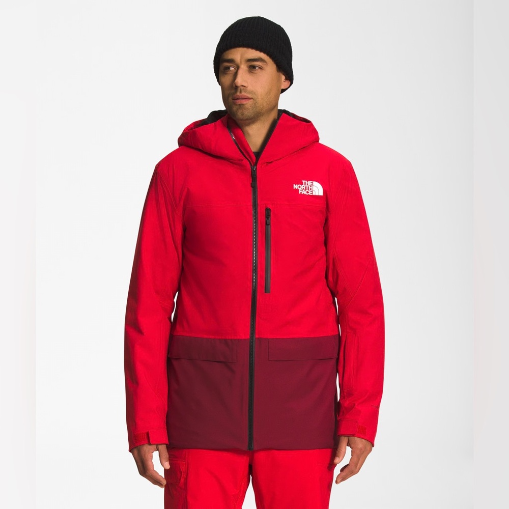 THE NORTH FACE Men's Sickline Insulated Ski Jacket, TNF Red/Cordovan, Small